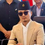 Sudan Gurung during his return to the Home Ministry in Kathmandu